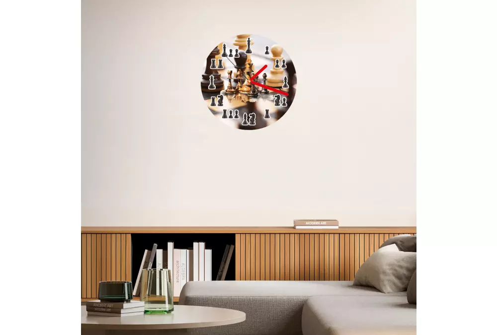 Szachowy zegar ścienny